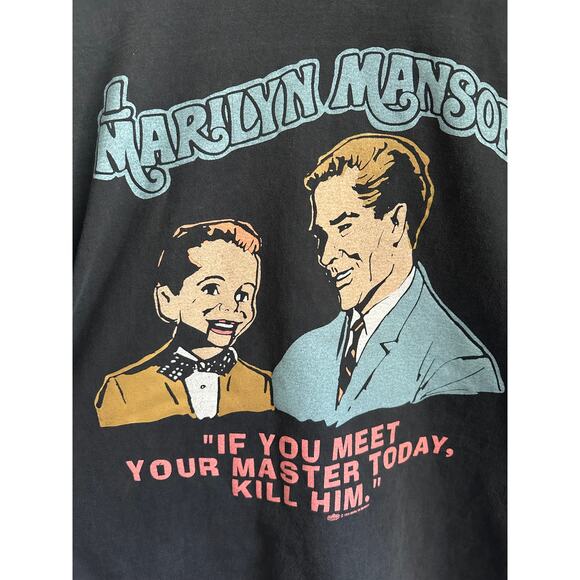 Marilyn Manson "If You Meet Your Master Today" Vintage Reprint T-shirt - Picture 2 of 7